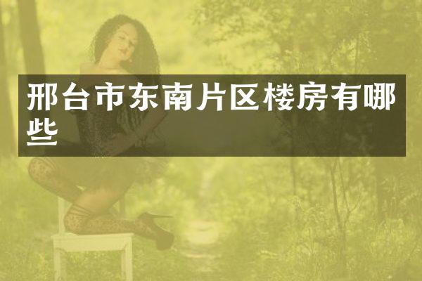邢台市东南片区楼房有哪些