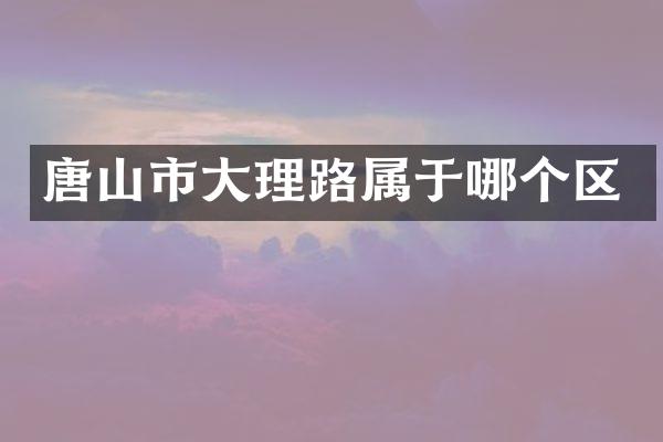 唐山市大理路属于哪个区