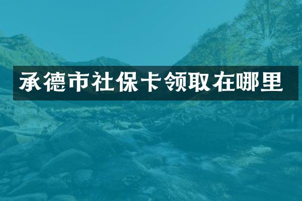 承德市社保卡领取在哪里
