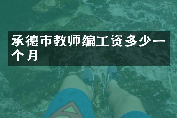 承德市教师编工资多少一个月