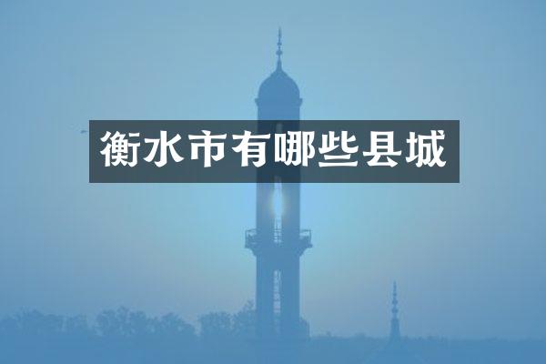 衡水市有哪些县城