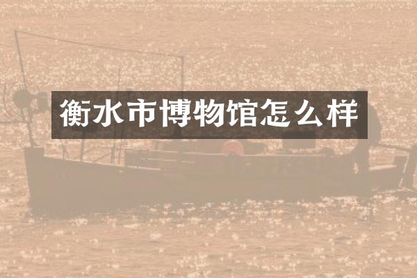 衡水市博物馆怎么样