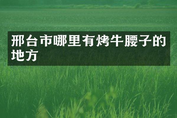 邢台市哪里有烤牛腰子的地方