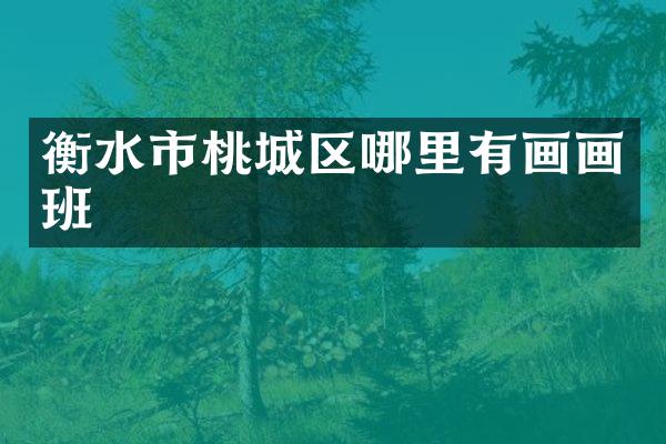 衡水市桃城区哪里有画画班