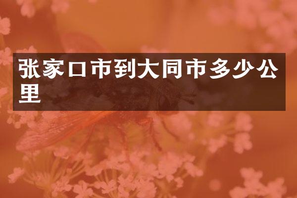 张家口市到大同市多少公里