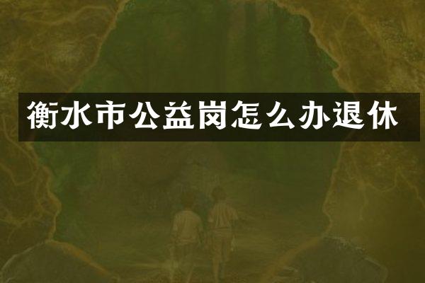 衡水市公益岗怎么办退休