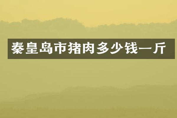 秦皇岛市猪肉多少钱一斤