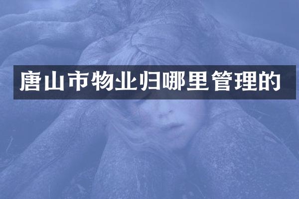 唐山市物业归哪里管理的
