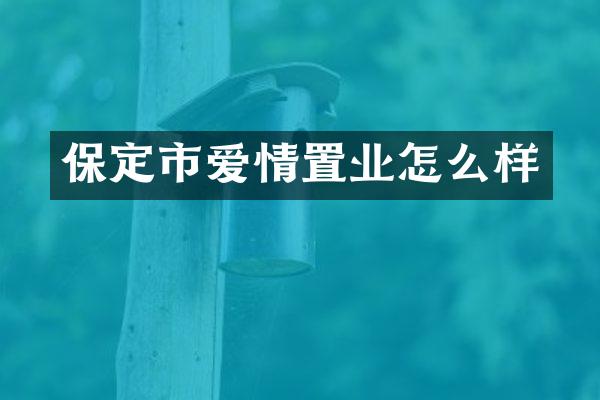 保定市爱情置业怎么样