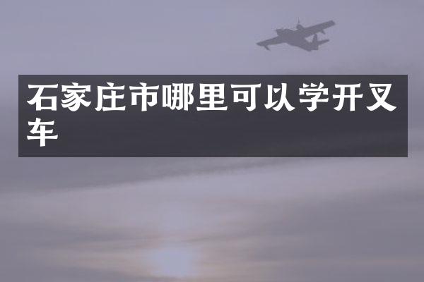 石家庄市哪里可以学开叉车