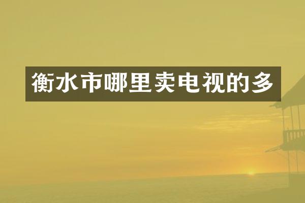 衡水市哪里卖电视的多