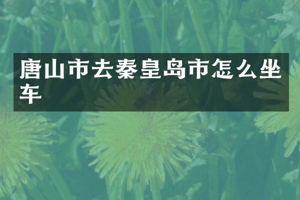 唐山市去秦皇岛市怎么坐车