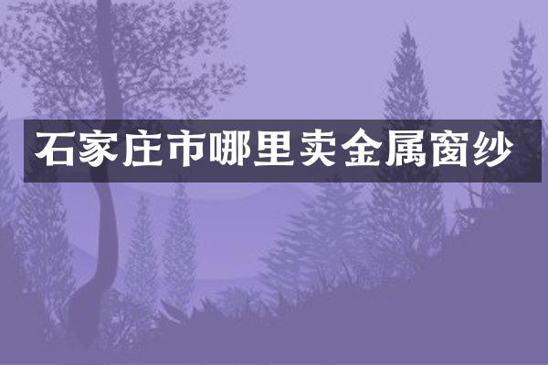 石家庄市哪里卖金属窗纱