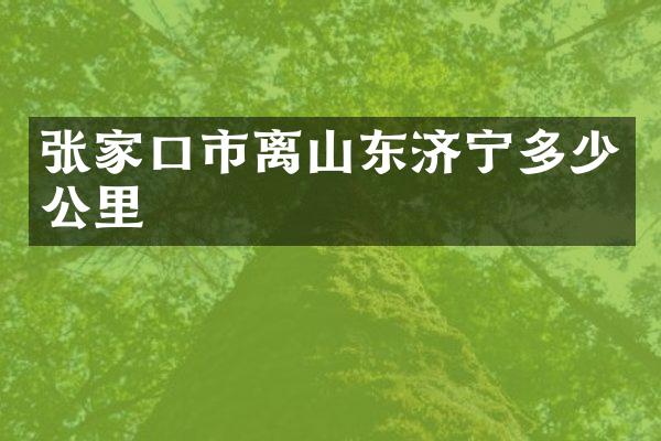 张家口市离山东济宁多少公里