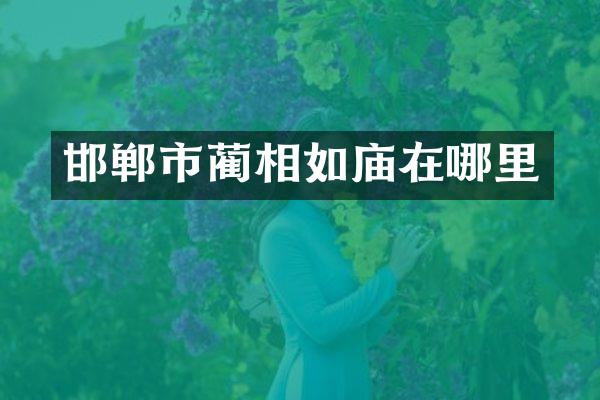 邯郸市蔺相如庙在哪里