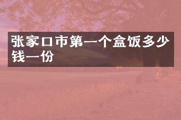张家口市第一个盒饭多少钱一份