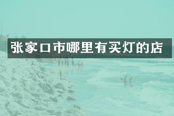 张家口市哪里有买灯的店