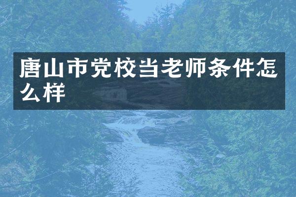 唐山市党校当老师条件怎么样