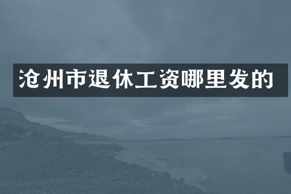 沧州市退休工资哪里发的