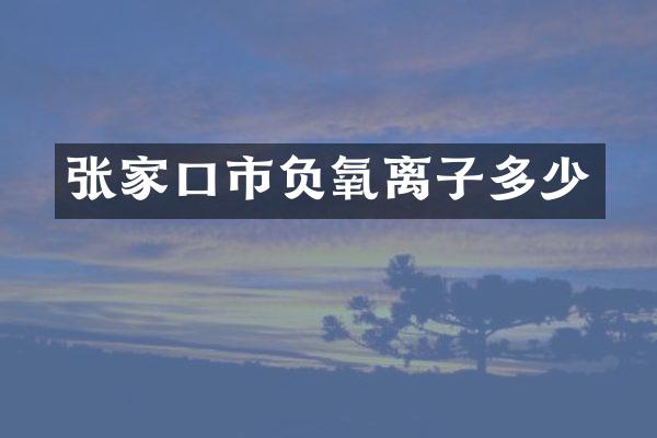 张家口市负氧离子多少