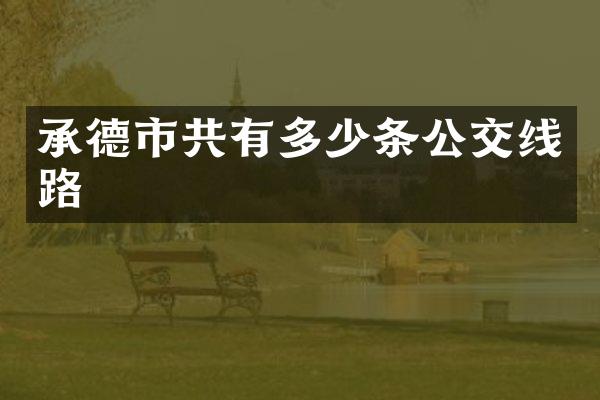 承德市共有多少条公交线路