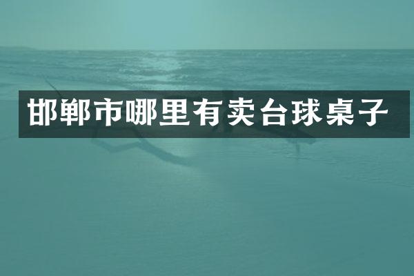 邯郸市哪里有卖台球桌子