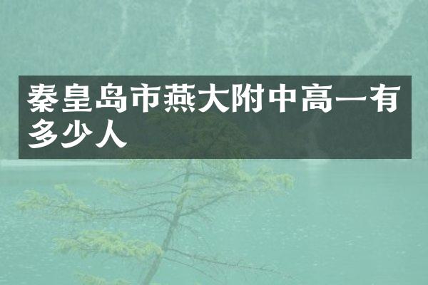 秦皇岛市燕大附中高一有多少人
