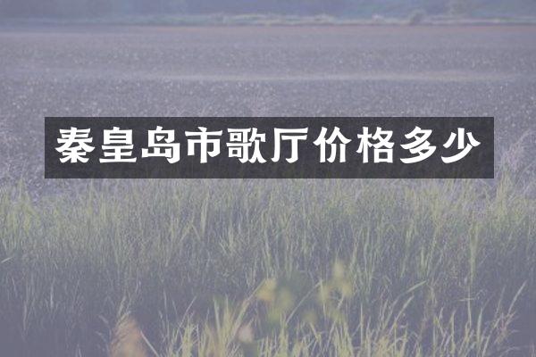 秦皇岛市歌厅价格多少