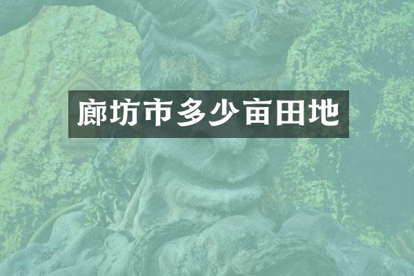 廊坊市多少亩田地