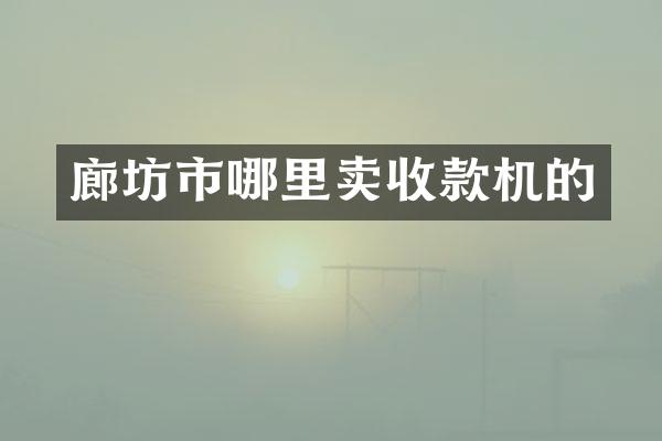 廊坊市哪里卖收款机的
