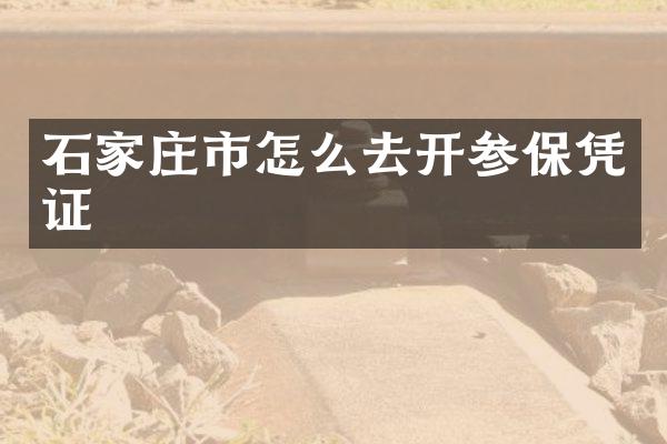 石家庄市怎么去开参保凭证