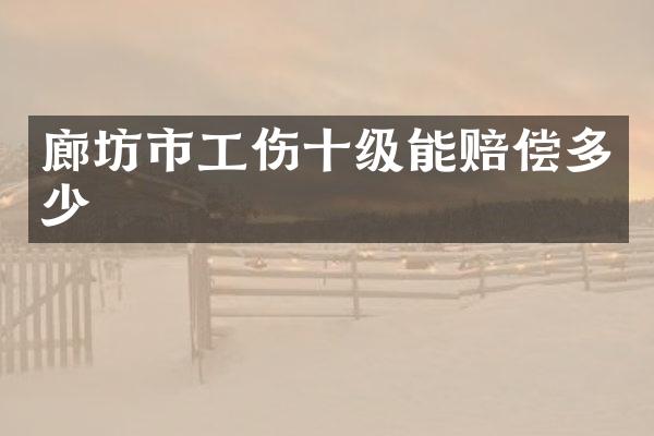 廊坊市工伤十级能赔偿多少