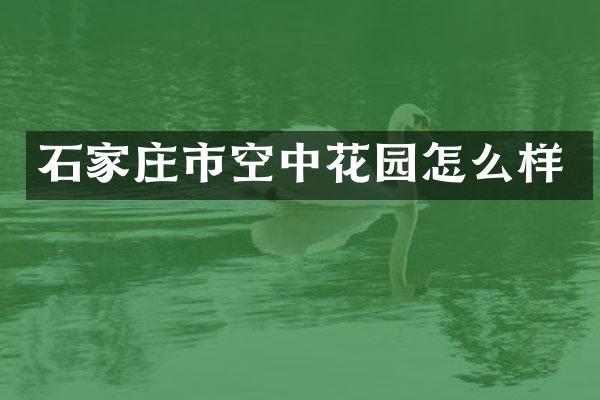 石家庄市空中花园怎么样