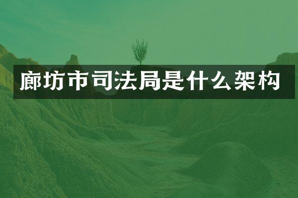 廊坊市司法局是什么架构