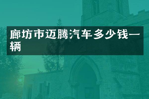 廊坊市迈腾汽车多少钱一辆