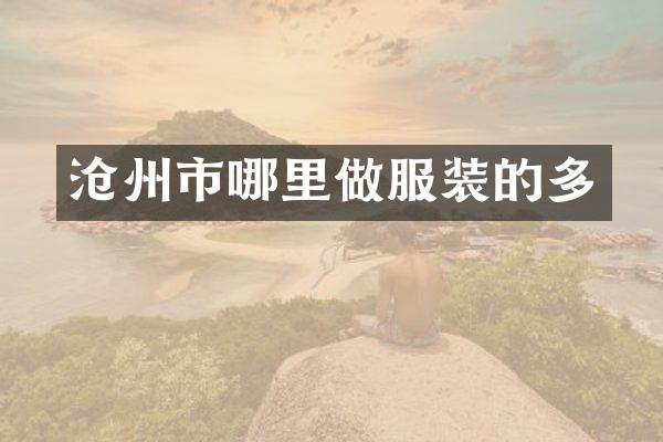 沧州市哪里做服装的多