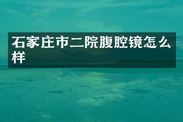 石家庄市二院腹腔镜怎么样
