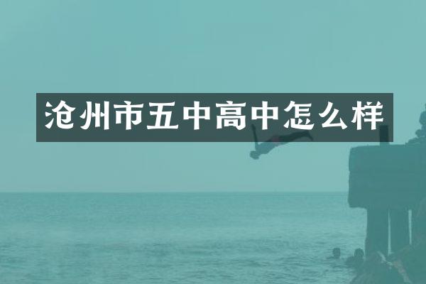 沧州市五中高中怎么样