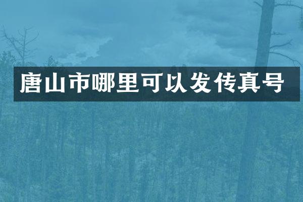 唐山市哪里可以发传真号