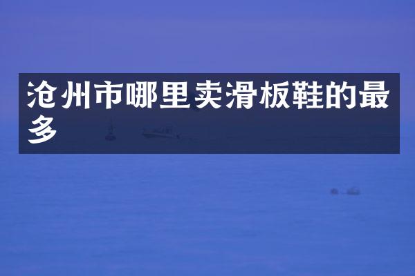 沧州市哪里卖滑板鞋的最多