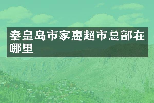 秦皇岛市家惠超市总部在哪里