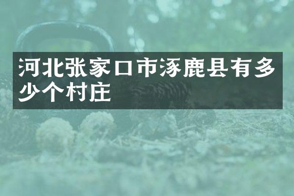 河北张家口市涿鹿县有多少个村庄