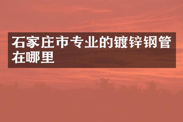 石家庄市专业的镀锌钢管在哪里