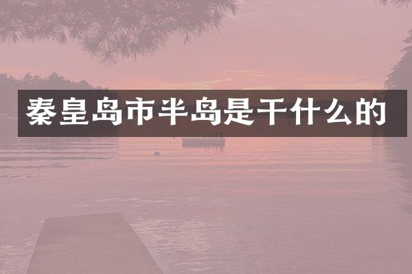 秦皇岛市半岛是干什么的