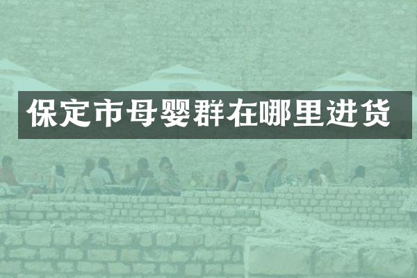 保定市母婴群在哪里进货