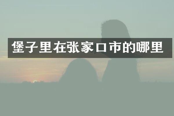 堡子里在张家口市的哪里