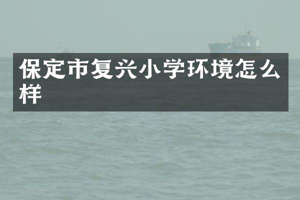 保定市复兴小学环境怎么样