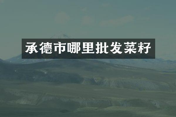 承德市哪里批发菜籽