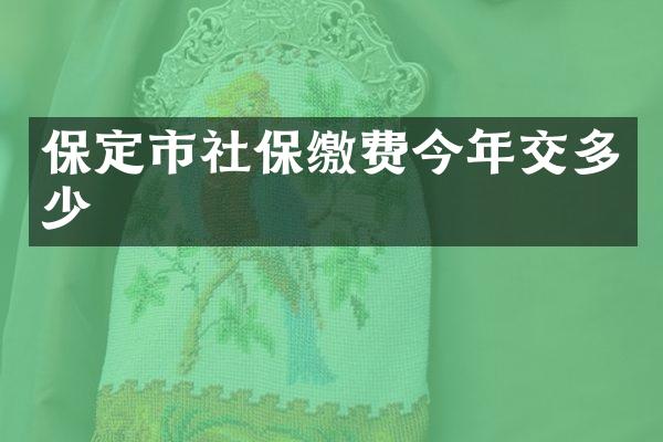 保定市社保缴费今年交多少