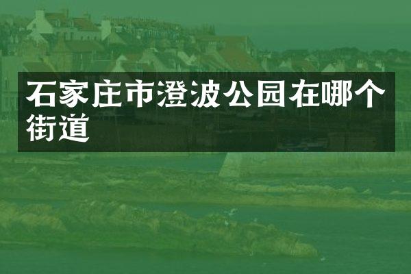 石家庄市澄波公园在哪个街道